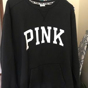 VS PINK - Black crewneck sweatshirt SIZE SMALL